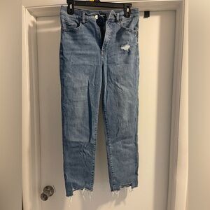 Express super high rise mom Jean